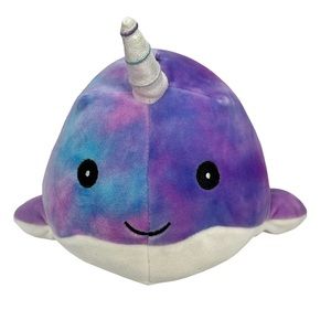 Squishmallow Hallie The Narwhal Tie Dye 8”